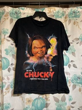 Black Chucky Graphic Short Sleeve Tee for Kids